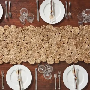 Table Runner is handwoven by skilled artisans