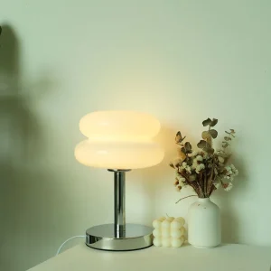 Glass Table Lamp Trichromatic Dimming Night Light