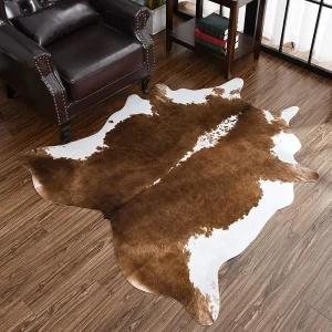 American style faux fur cowhide rug